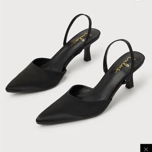 Black Women's Slingback Heels Lulus